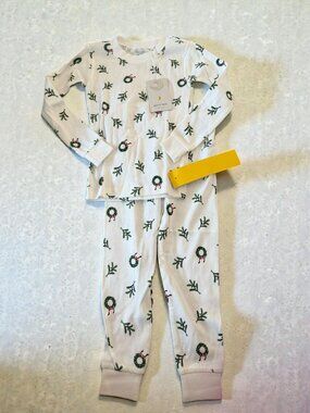 PETIT LEM Toddler Bloomingdales Holiday Christmas Pajama Set Size 4 NEW NWT